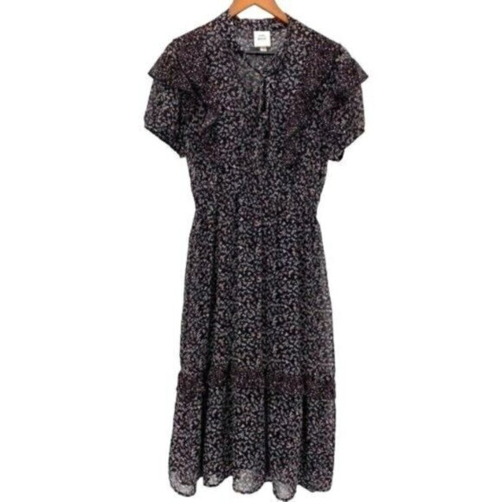 Knox Rose Floral Prairie Tiered Midi Dress